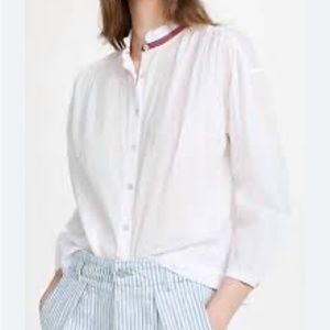 Sundry Ruffle collar button down shirt NWOT